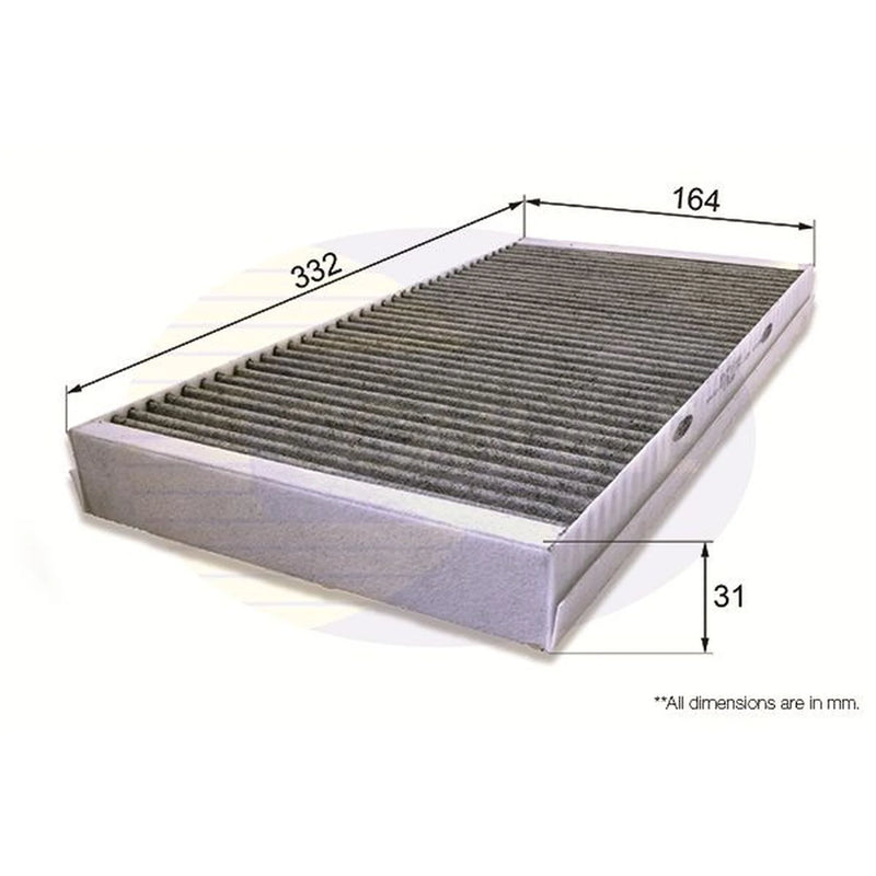 Comline Cabin Air Filter (Pollen Filter) fits Cadillac Bls 2006-2010 1.9 2.0 2.8