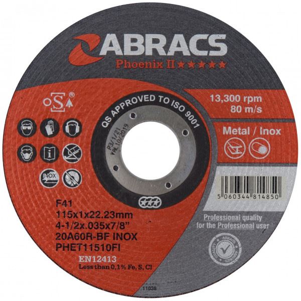 Van Line Abracs Phoenix Extra Thin Flat Cutting Disc 230 X 1.8 X 22mm Van Line - Dynamic Drive