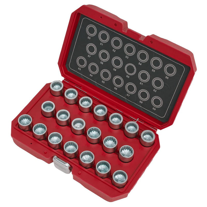 Sealey Locking Wheel Nut Key Set 20pc Porsche SX221 Sealey - Dynamic Drive