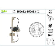 Valeo Electric Window Regulator Lifter Left Front 850652