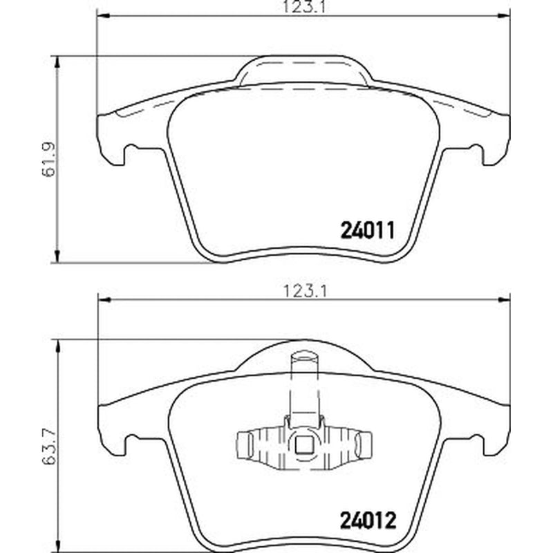 Mintex Rear Brake Pad Set fits Volvo XC90 I 2002-2014 2.5 3.2