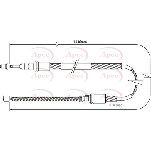 Apec Handbrake Cable Right Rear CAB1074