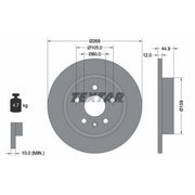 Textar 2 x Solid Rear Brake Discs 92205503-x2