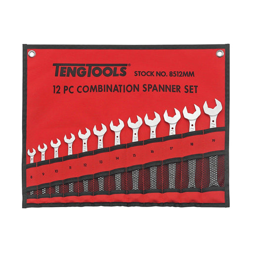 Teng Tools Combination Spanner Set Anti Slip Tool Roll 12 Pieces Teng Tools - Dynamic Drive