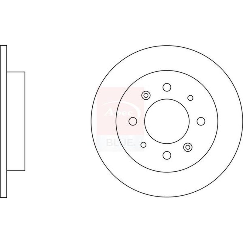 Apec 2 x Solid Brake Discs fits Kia Cerato I 2004-2009 1.5 1.6 2.0