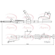 Apec Handbrake Cable Right Rear fits Suzuki Swift III 2005-2015 1.3 1.5