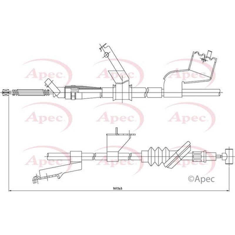 Apec Handbrake Cable Right Rear fits Suzuki Swift III 2005-2015 1.3 1.5