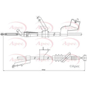 Apec Handbrake Cable Right Rear CAB1413