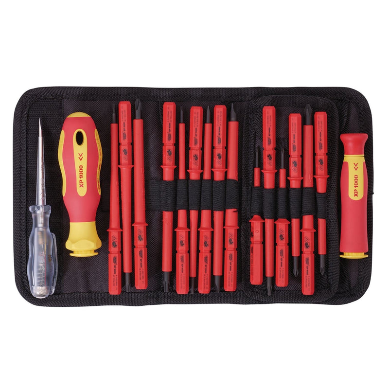 Draper XP1000 VDE Interchangeable Blade Screwdriver Set (18 Piece) 05776 Draper - Dynamic Drive