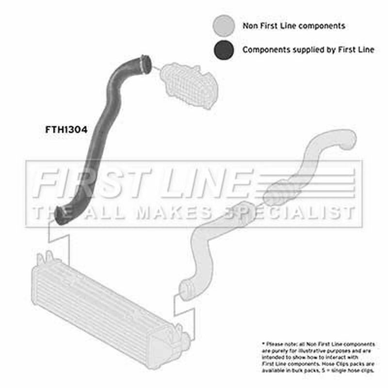 First Line Intercooler Turbo Charge Air Hose fits Land Rover Discovery III