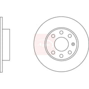 Apec 2 x Solid Brake Discs fits Opel Astra G 1998-2005 1.2