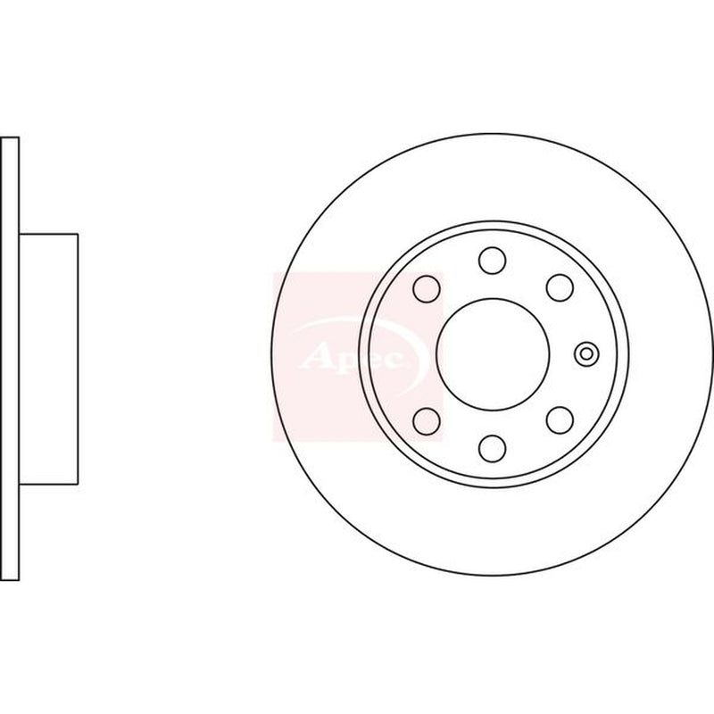 Apec 2 x Solid Brake Discs fits Opel Astra G 1998-2005 1.2