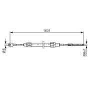 Bosch Handbrake Cable Right Rear fits BMW 3 1990-1999 3.0 3.2