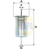 NAPA Fuel Filter Element fits Indigo 3000 1999 on 2.9