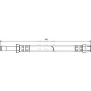 Apec Brake Hydraulic Hose Line Rear fits Ford Galaxy I 1995-2006 1.9 2.0 2.3 2.8