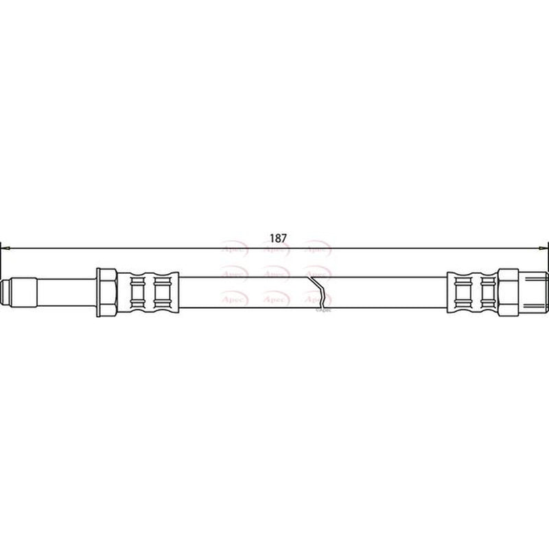 Apec Brake Hydraulic Hose Line Rear fits Ford Galaxy I 1995-2006 1.9 2.0 2.3 2.8