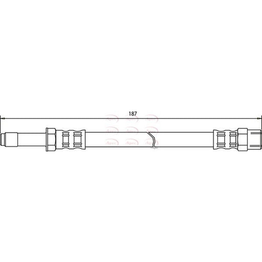 Apec Brake Hydraulic Hose Line Rear fits Ford Galaxy I 1995-2006 1.9 2.0 2.3 2.8