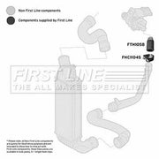 First Line Intercooler Turbo Charge Air Hose Lower fits Citroën C5 I 2001-2004