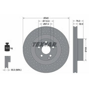 Textar 2 x Perforated Brake Discs 92108800