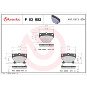 Brembo Front & Rear Pads fits Toyota Yaris/Vitz 1999-2005 1.0 1.3 1.4 1.5