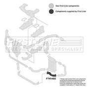 First Line Intercooler Turbo Charge Air Hose fits Audi A6 Allroad C6 2006-2011