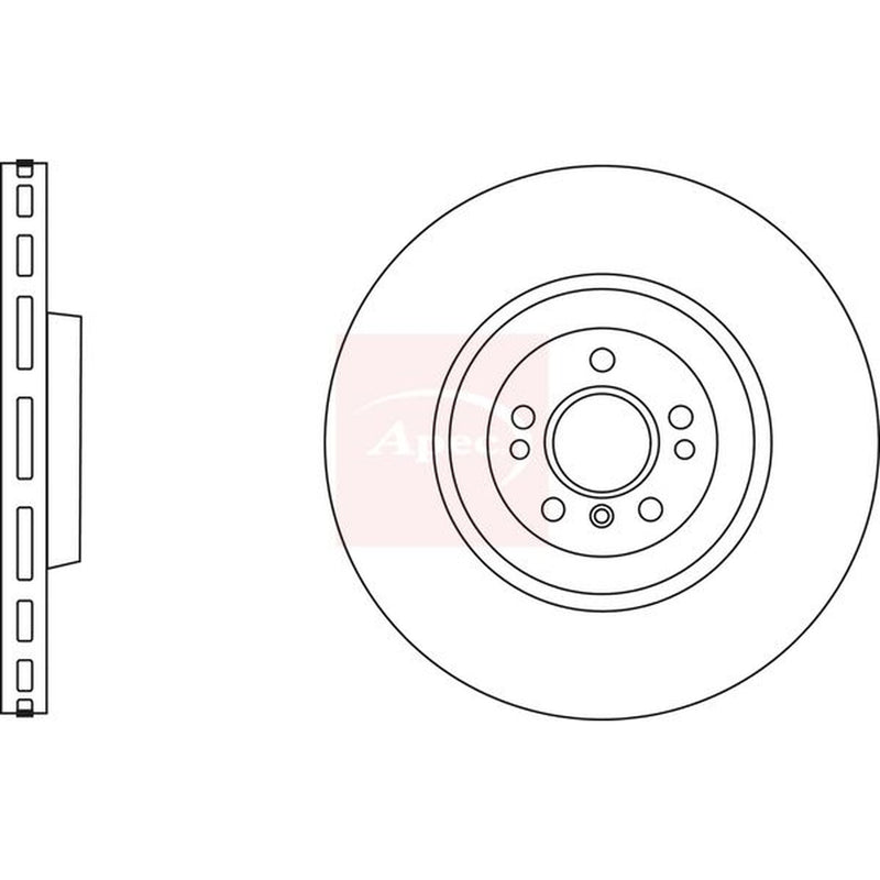 Apec Front Brake Vented Discs & Pads fits Mercedes-Benz Gl-Class 2006-2012