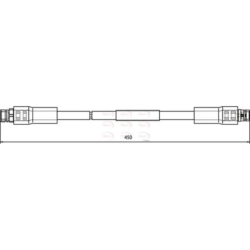 Apec Brake Hydraulic Hose Line Front fits Audi A8 D3 2003-2010 4.0 4.2 6.0