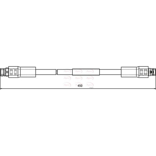 Apec Brake Hydraulic Hose Line Front fits Audi A8 D3 2003-2010 4.0 4.2 6.0