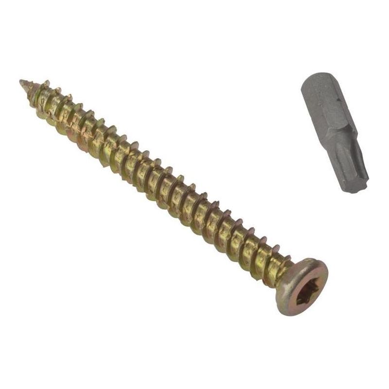 Forgefix Concrete Frame Screw TORX® Compatible High-Low Thread ZYP 7.5 x 82mm Box 100 ForgeFix - Town Tools
