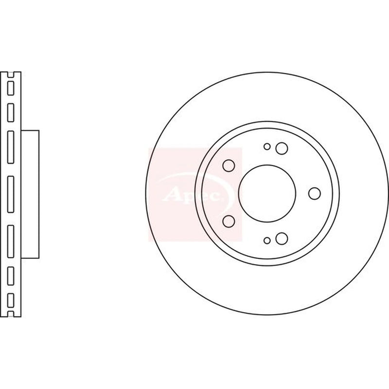 Apec 2 x Vented Front Brake Discs DSK2856-x2