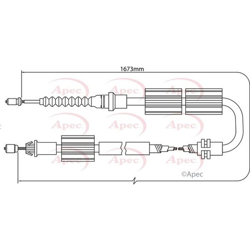 Apec Handbrake Cable Left Rear fits Jaguar X-Type I 2005-2009 2.2