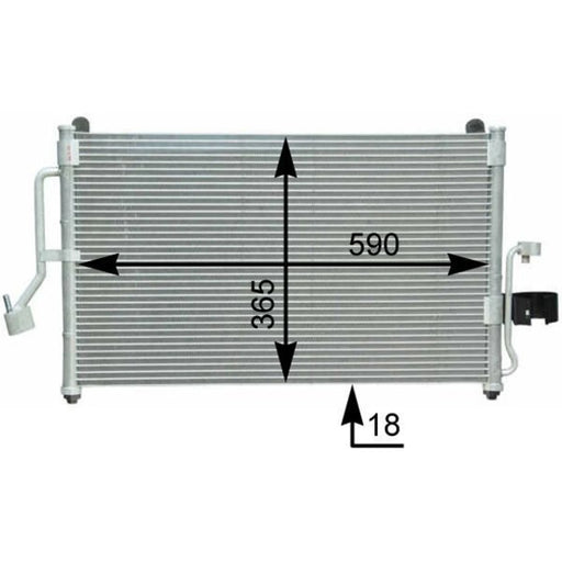 Mahle Air Conditioning Condenser fits Daewoo Nubira 1997-2003 1.6 2.0