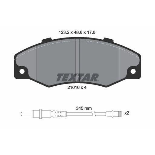 Textar Front Brake Pad Set 2101602