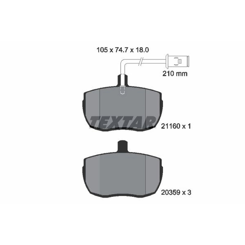 Textar Front Brake Pad Set 2116002