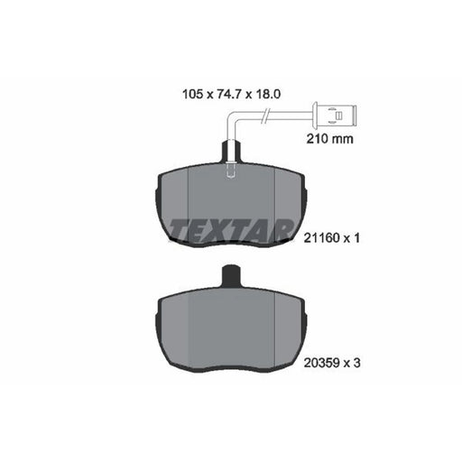Textar Front Brake Pad Set 2116002