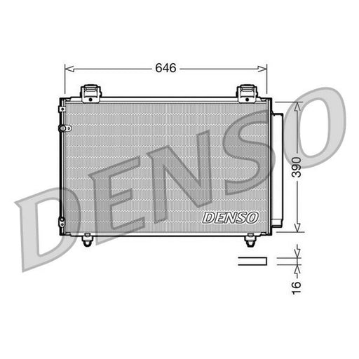 Denso Air Conditioning Condenser fits Toyota Avensis 2003-2008 1.6 1.8 2.0 2.4