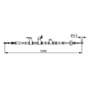 Bosch Handbrake Cable Rear fits Kia Picanto II 2011-2017 1.0 1.2