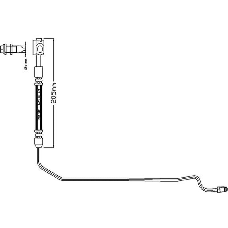 Juratek Brake Hydraulic Hose Line Rear Right fits Audi A6 C5 1997-2005