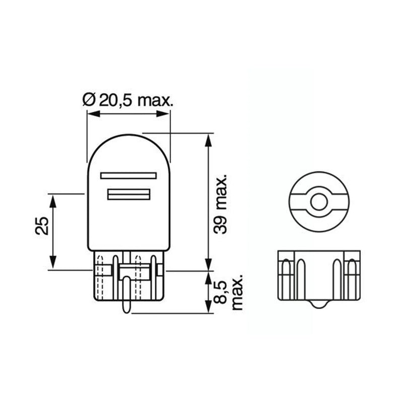 Bosch Indicator Turn Signal Bulb W3x16q 12V 21/5W fits Chevrolet Camaro