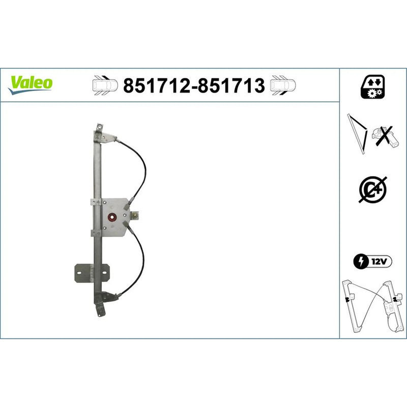 Valeo Electric Window Regulator Lifter Left Front 851712