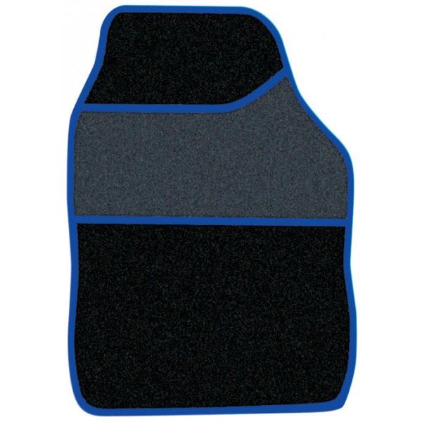 Streetwize Standard Universal Mat Set - Velour - Black/Blue Binding - 4 Piece Streetwize  - Dynamic Drive