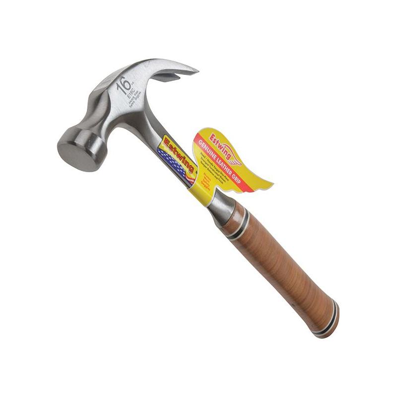 Estwing E16C Curved Claw Hammer - Leather Grip 450g (16oz) Estwing - Town Tools