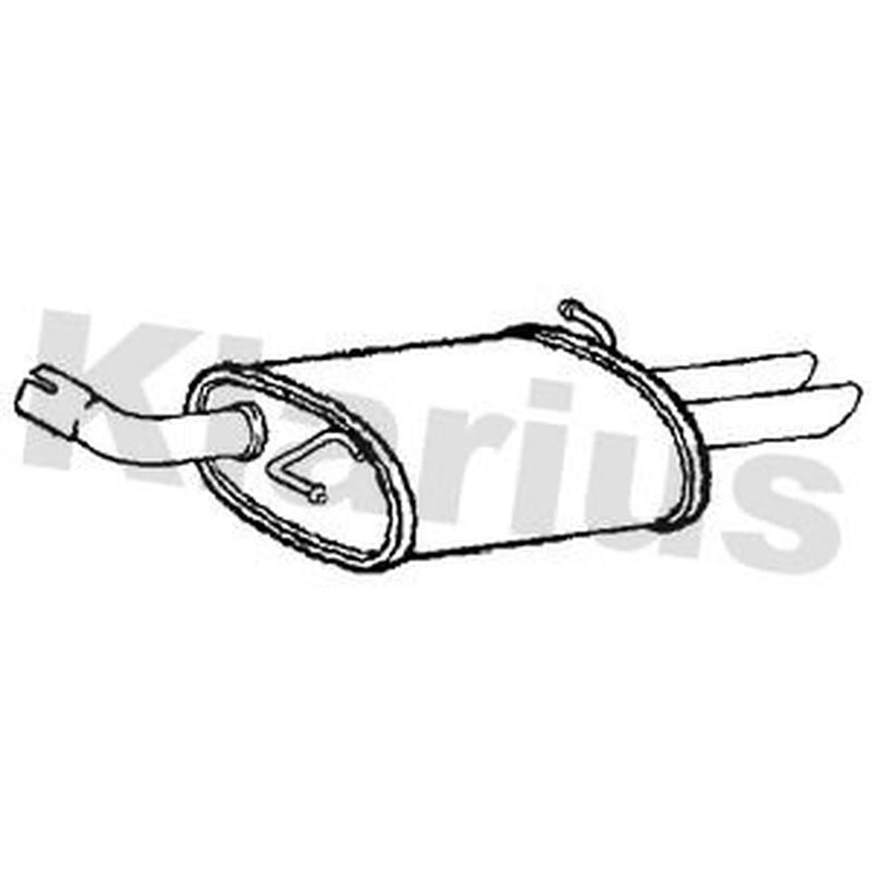 Klarius Box With Tail Pipe Rear fits Audi A4 Allroad B8 2009-2016 2.0