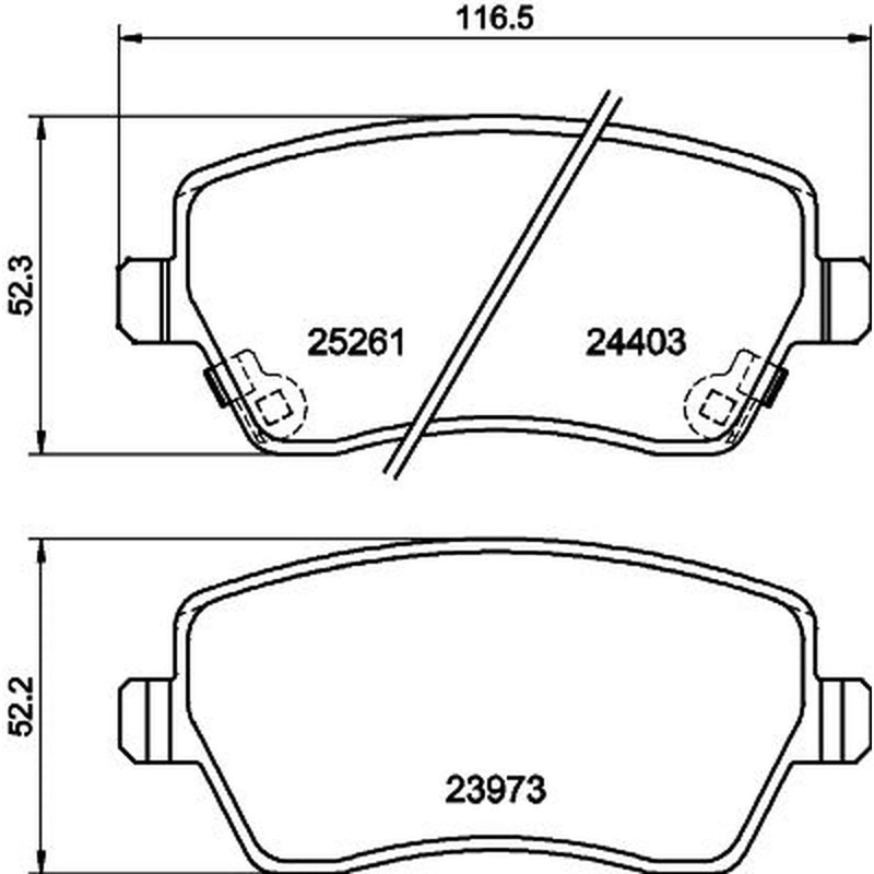 DON Front Brake Pad Set fits Nissan Micra IV 2010-2020 1.2