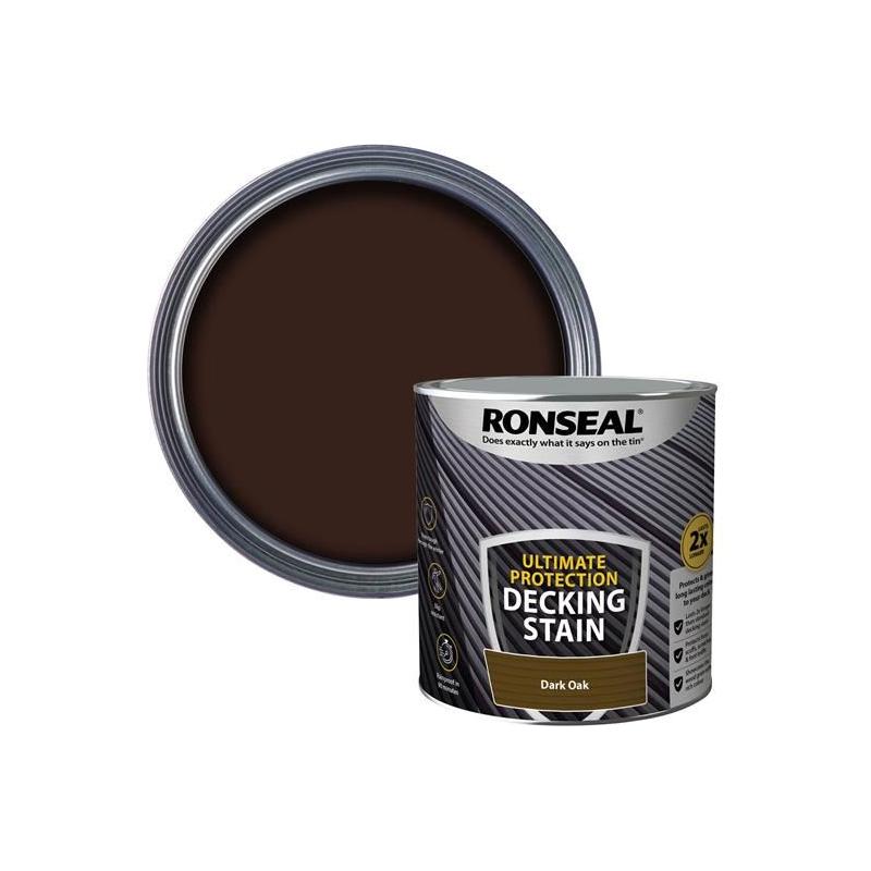 Ronseal Ultimate Protection Decking Stain Dark Oak 2.5 litre Ronseal - NN4 Online