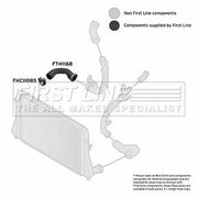 First Line Intercooler Turbo Charge Air Hose fits Audi A1 2010-2018 1.6