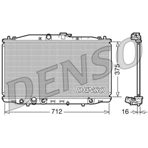 Denso Engine Radiator fits Honda Accord VII 2003-2008 2.0