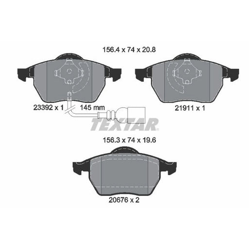 Textar Front Brake Pad Set 2339201