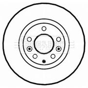Borg & Beck 2 x Vented Brake Discs fits Mazda RX-8 2003-2012 1.3
