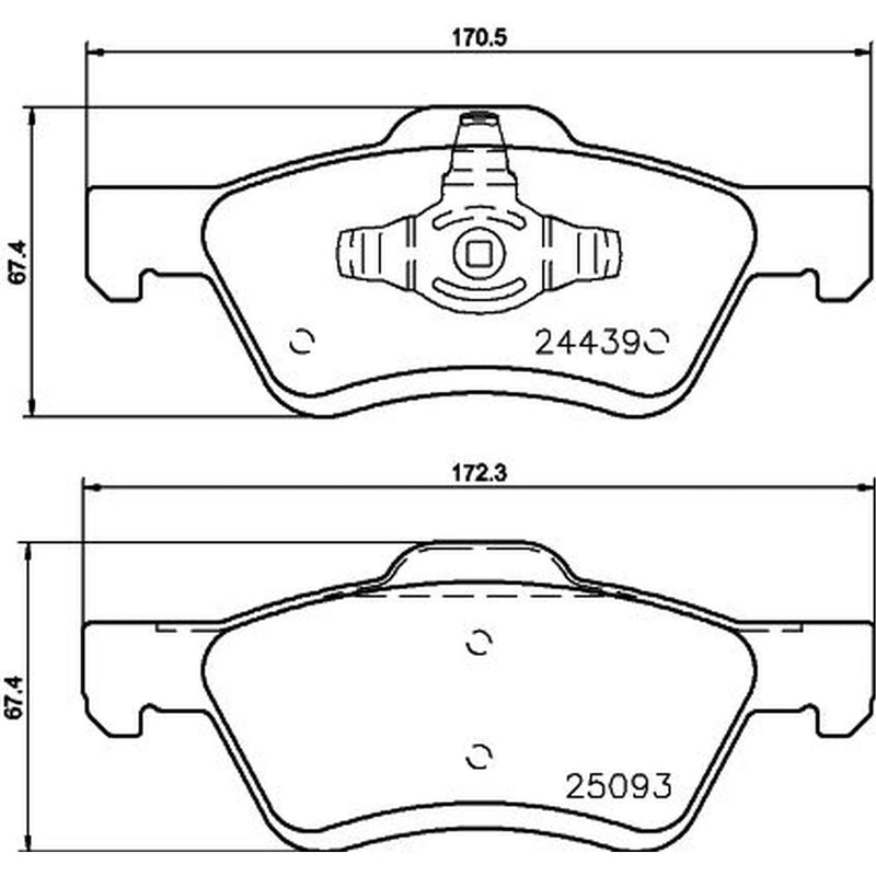Mintex Front Brake Pad Set fits Ford Maverick 2001 on 2.0 3.0